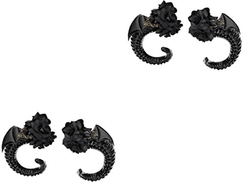 4 Stück Teufelshorn Haarnadel Weibliche Haarnadeln Teufelshörner Haarspange Gotische Haarspangen Haarspange Aus Schafshorn Halloween-hornclips Rosen Plastik Fräulein Ziegenhorn