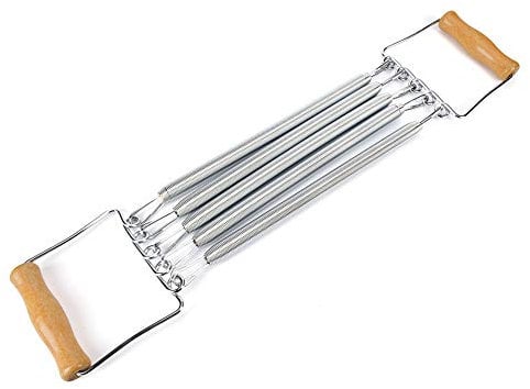 Chest Expander 5 Springs, Fitness Brust Expander mit Holzgriff Brusttrainer Fitnessgerät für Zuhause Arm Muskel Trainingsgerät, für Brust Arm- und Krafttraining Heim Gym