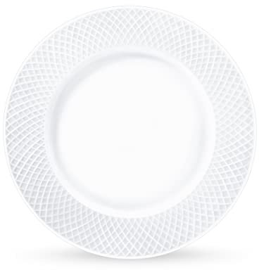 Wilmax - Assiette - 2 pièces - Ø 28 cm - Assiette plate en porcelaine blanche - table - Lavable au lave-vaisselle - Assiette de petit-déjeuner, à dessert - Emballée dans un élégant coffret cadeau