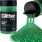 Hemway Premium Glitter Shaker - Emerald Green | Microfine Metallic Flake Sequins for Resin & Epoxy Crafts | Craft Supplies for Tumblers, Festival, Hair, Face, Body, Eye & Nail Art | 125 g