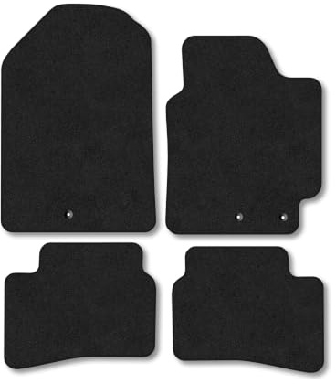 Fits Kia Rio (2017+) Carpet Car Mats | Black Edge Trim Tailored Fit Floor Mats Full Coverage Protection Accessories Easy Clean Anti Slip Made in the UK