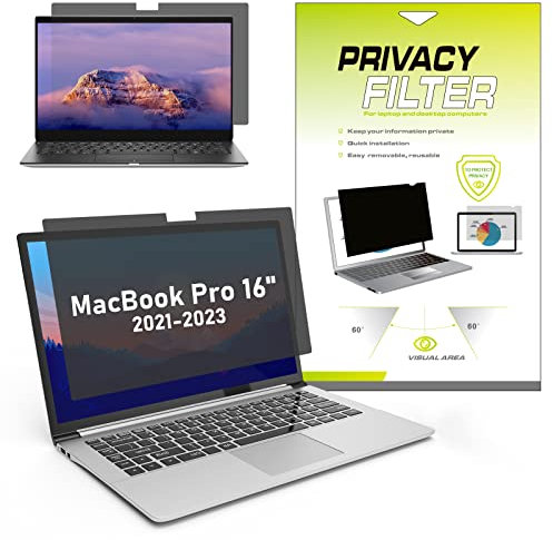 LAMA Blickschutzfilter für MacBook Pro 16 Zoll 2021-2023 M1/M2 Pro/Max, Blickschutzfolie Blickschutzfilter Laptop Screen Filter, Datenschutzbildschirmfilter mit Sichtschutz Anti-Blaulicht Blendschutz