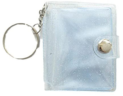 ZXCVWWE 1 porte-clés album photo pour mini photo autocollant, porte-cartes, porte-clés, photos, chaîne portable en pouces 2