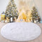 VOFUSHON Schlafzimmer Shaggy Plüsch runden Teppich Bunte Batik Faux Flauschiger Samt Moderne Innenteppiche Lange Haare Fell Optik Gemütliches Bettvorleger Sofa Matte Carpet(Weiss,150 x 150 cm)