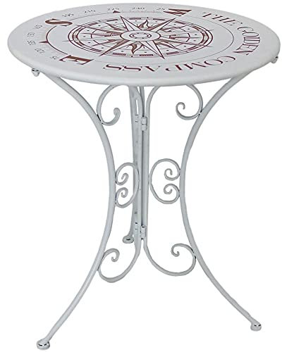 VARILANDO Klappstuhl 2-er Set, Tisch, 3-teiliges Balkon-Set mit Kompass-Motiv (Bistro-Tisch)