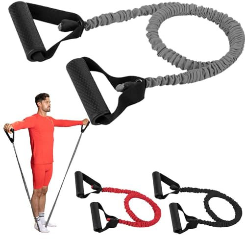 Gallant Bandes de résistance avec poignées – Tubes en latex haute élasticité avec tissu pour l'exercice complet du corps, le fitness, la musculation, l'entraînement et l'haltérophilie – Pour homme et