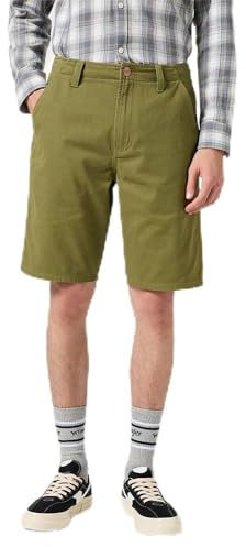 Wrangler Casey Chino Shorts Pantaloncini Casual, Oliva, 30W Uomo