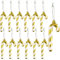 Herzwild 12pcs Weihnachtsbaumschmuck Zuckerstangen zum Hängen Weihnachtsdeko Anhänger Zuckerstange Ornamente Xmas Tree Hanging (Gold-White)