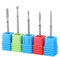Sibba 5 Brocas de Seguridad para Uñas Broca de Cutícula de Llama para Manicura Rusa Broca Limpia para Cutícula Broca de Diamante para Uñas Cabeza de Bola de Llama Broca de Forma de Aguja