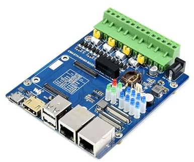 Dual ETH Quad RS485 Base Board (B) Kompatibel mit Raspberry Pi Rechenmodul 4 Gigabit Ethernet 4CH Isoliert RS485