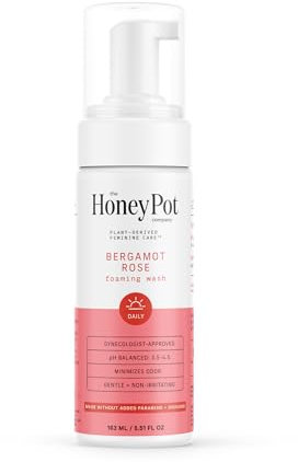 Foaming Wash, Bergamot Rose, 5.51 fl oz (163 ml), The Honey Pot Company