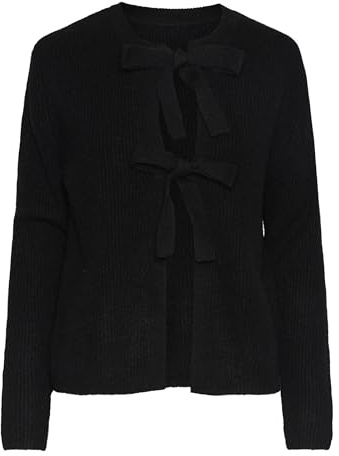 Pieces Damen Pcsilly Ls Reversible Tie Knit Exp Noos Strickjacke