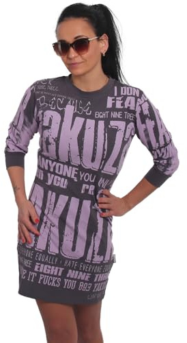 Yakuza Damen Anyone Allover Bodycon Kleid, Rabbit, XS