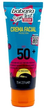 Babaria Sunfest Sonnencreme für das Gesicht, limitierte Auflage, 75 ml, Anti-Flecken, leichte Textur, wasserdicht, für den täglichen Gebrauch
