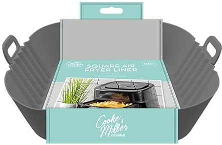 Cooke & Miller Silicone Air Fryer Liner. Reusable Air Fryer Silicone Liner for Ninja Air Fryers, Philips Air Fryers, Square Air Fryer