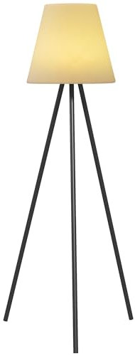 Outsunny Solar Stehlampe Outdoor Stehleuchte 137 cm hoch, USB Aufladbar LED Solarlampe für Indoor, IP44 Wasserdicht Stehlampe, Aluminium, Dimmbar Warmweiß, 38 x 38 x 137 cm, Schwarz