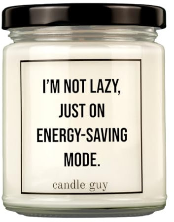 candle guy Duftkerze | I’m not lazy, just on energy-saving mode. | Handgemacht aus 100% Sojawachs | 70 Stunden Brenndauer