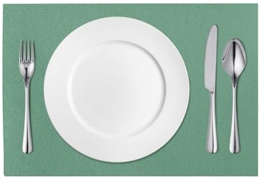 Sovie HORECA Tischset in EUKALYPTUS aus Linclass Airlaid, 40 x 30 cm, 100 Stück, Einweg Platzdeckchen für Gastro, Restaurant, Catering und Hotel