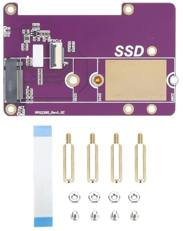 Vikye Erweiterungskarte für RPi 5, Professional Unterstützt Gen3, PCIE zu M.2 NVME SSD, Erweiterungskarte mit Integrierter PWR- und ACT-Anzeige