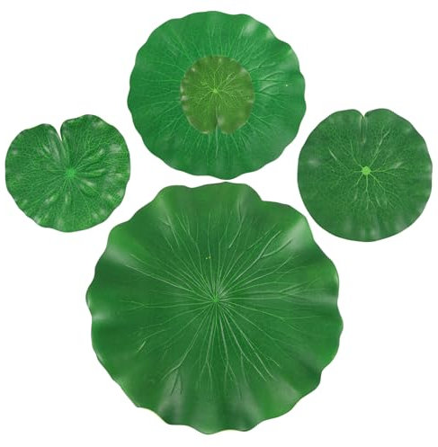 YARNOW 5 Stück Künstliche Schwimmende Lotusblätter Für Die Teichdekoration Lebendiges Realistisches Lotusblatt-ornament Für Gartenteiche