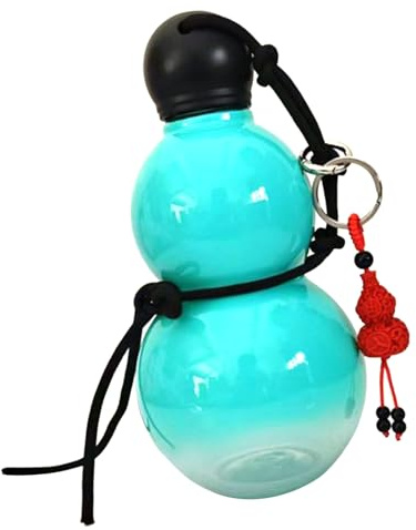 Elprico 700 Ml Wasserflasche, Tragbare Sichere Chinesische Retro-inspirierte Flasche, Wasserflasche Wukong für den Täglichen Gebrauch, Fitness (BLUE)