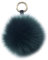 Xsclpomddy Pom Pom Schlüsselbund künstliche weiche Fuchspelz Taschenanhänger Ball Schlüsselanhänger für Handtasche Dekoration,dark green