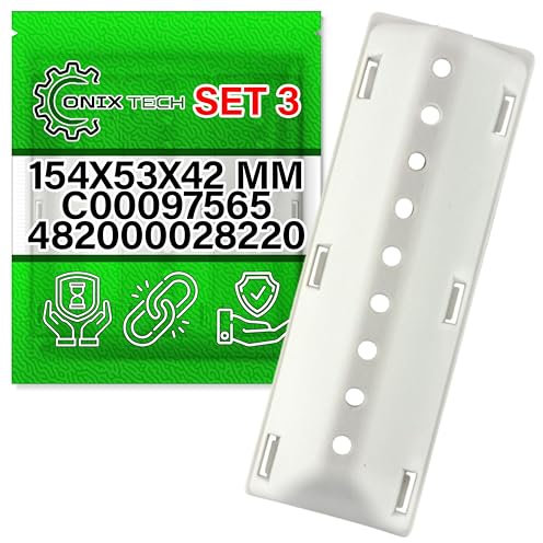 3 Pezzi Trascinatore per Tamburo Lavatrice 154x53x42 mm con Codice Originale C00097565 482000028220 per Indesit per Ariston per Whirlpool - Garanzia di 5 Anni - ONIX TECH
