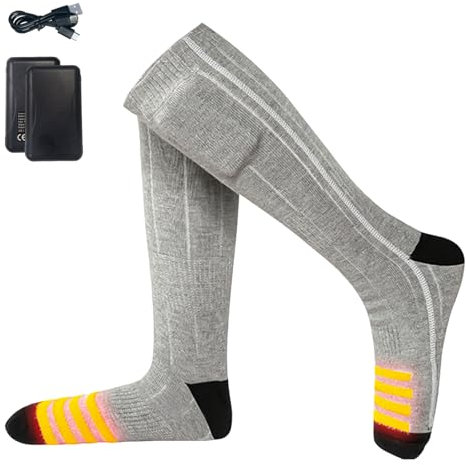 DPZO Heated Socks - 4000mAh Rechargeable, for Men & Women Ultra-Warm for Skiing, Hiking, Ice Skating, Trekking, and Daily Commute, Cozy and Durable with Advanced Heating Technology