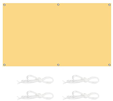 Grande tenda da sole rettangolare, 5 x 8 m, per esterni, patio, prato, pergola, impermeabile, antivento, anti UV, colore crema, include kit di fissaggio