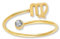 GD GOOD.designs Sternzeichen Ring Jungfrau Gold mit Zirkoniastein für Damen - 18K vergoldeter Damenring aus 316L Edelstahl | Ring verstellbar (Ringgröße 52-60) und wasserfest - inkl. Geschenkbox