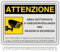 LEIASA | Cartello Area Videosorvegliata - 21x28 cm - Alluminio - Riflettente - Spessore 0,8 mm - Cartello Videosorveglianza - Stampa UV - Resistente all'esterno (Cartello area videosorvegliata 4)