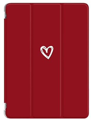 Custodia per iPad Mini 7 (2024, A17 Pro) / iPad Mini 6 (2021) 8,3 pollici, [multi-angolo] visualizzazione Folio Smart Stand Cover con portapenne, rosso amore