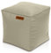 Green Bean Sitzhocker aus Kunstleder - Pouf mit EPS Perlen Füllung - 40 x 40 cm - perfekte Ergänzung zum Sitzsack - Sitzwürfel Sitzkissen Hocker Fußhocker - Grau-Beige