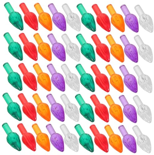 Cabilock 100pcs Multi Color Medium Tree Replacement Twist Bulbs Plastic Lights for Ceramic Christmas Trees Vibrant Holiday Decor for Windows Doors and Outdoor Displays