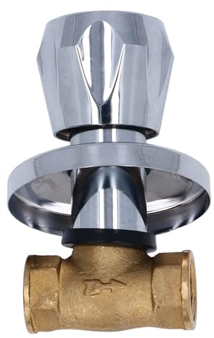 DN15 1/2 Inch Female Thread NPT Concealed Brass Water Valve Flow Control Valve for Domestic Water System Premium Brass Construction Durable Pressure Resistant Easy Installation