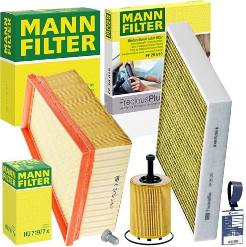 Mann Inspektionspaket | FP26010 (LAO120)+C2295/3+HU719/7X+588.670.001+MN18 passend für Ibiza 6L 6J Fabia 2 Polo 9N Tdi
