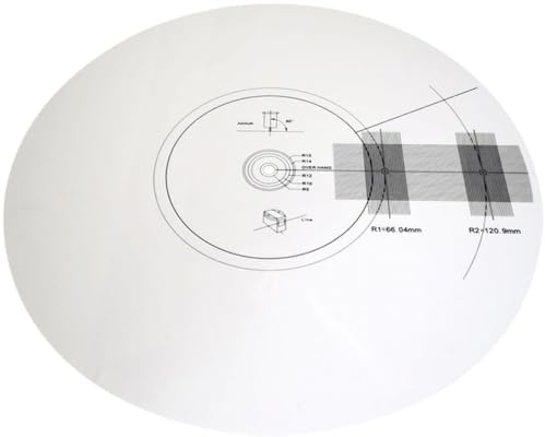 SHERCHPRY Acrylic Turntable Mat Alignment Protractor for Needle and Vinyl Record Heads High Precision Test and Velocity Detection, Housewarming Gift for Vinyl Record Enthusiasts