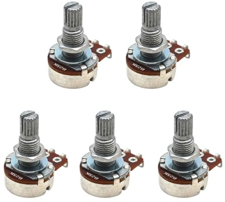 5Pcs 25K A/B 18mm Gitarre Potentiometer Ersatz Volumes Tone Gitarre Töpfe Elektrische Gitarren control Elektrische Gitarren Control