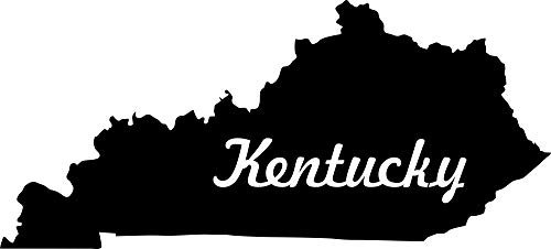 2X Auto Aufkleber Kentucky US Bundestaat Sticker (ca. 11 cm) konturgeschnitten (schwarz)