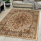 Carpeto Rugs Teppich Orientalisch Beige Klassisch Muster Kurzflor Öko-Tex Wohnzimmer 140 x 200 cm