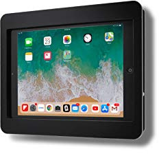 TABcare VESA-Gehäuse aus Acryl für Apple iPad Mini 4/5, mit kostenlosem Wandhalterungs-Kit und 90-Grad-Winkel-Ladekabel (iPad Mini 4/5, 8 Zoll, schwarz)