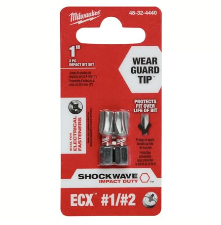 Milwaukee 48-32-4440 Insert bit Ecx 1/4Hex, 2 Per Pack, 3 Pack