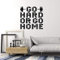 GO HARD OR GO HOME Gym Zitat Wandtattoo Motivationssatz Fitness Club Wanddekoration Bodybuilding Aufkleber Jungen Zimmer 56X56 cm
