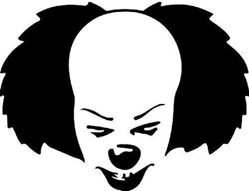 myrockshirt Clown ES IT Pennywise ca 15cm Aufkleber Sticker Autoaufkleber Profi-Qualität Sticker UV-fest