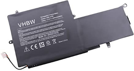 vhbw Batterie Compatible avec HP Spectre x360 13-4104nf(P0R92EA), x360 13-4105dx(N1R86UA) Ordinateur Portable Notebook (4900mAh, 11,4V, Li-polymère)