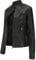 Hiseng Giacca Pelle Donna in Ecopelle, Nera PU Giacca Ecopelle Donna, Corta Manica Lunga con Cerniera Casual Corta Giubbotti, l'autunno e l'inverno