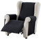 Textil-home Sesselschoner Sofaüberwurf Adele, 1 Sitzer/Relax - Reversibel gepolsterter Sofaschutz. Farbe schwarz