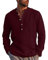 LVCBL Freizeithemden Einfarbig Herren mit Taschen Party Büro Weinrot 2XL