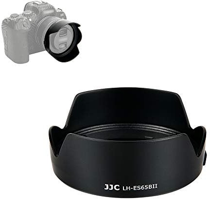 JJC-Kamera-Gegenlichtblende Kompatibel mit Canon RF 50 mm F1,8 STM-Objektiv Ziel + EOS R R5 R6 RP Ra, ersetzt Original Canon ES-65B Gegenlichtblende
