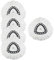 5 Pack Spin Mop Replacement Heads, Microfiber Spin Mop Refills, Easy Cleaning Mop Head Replacement